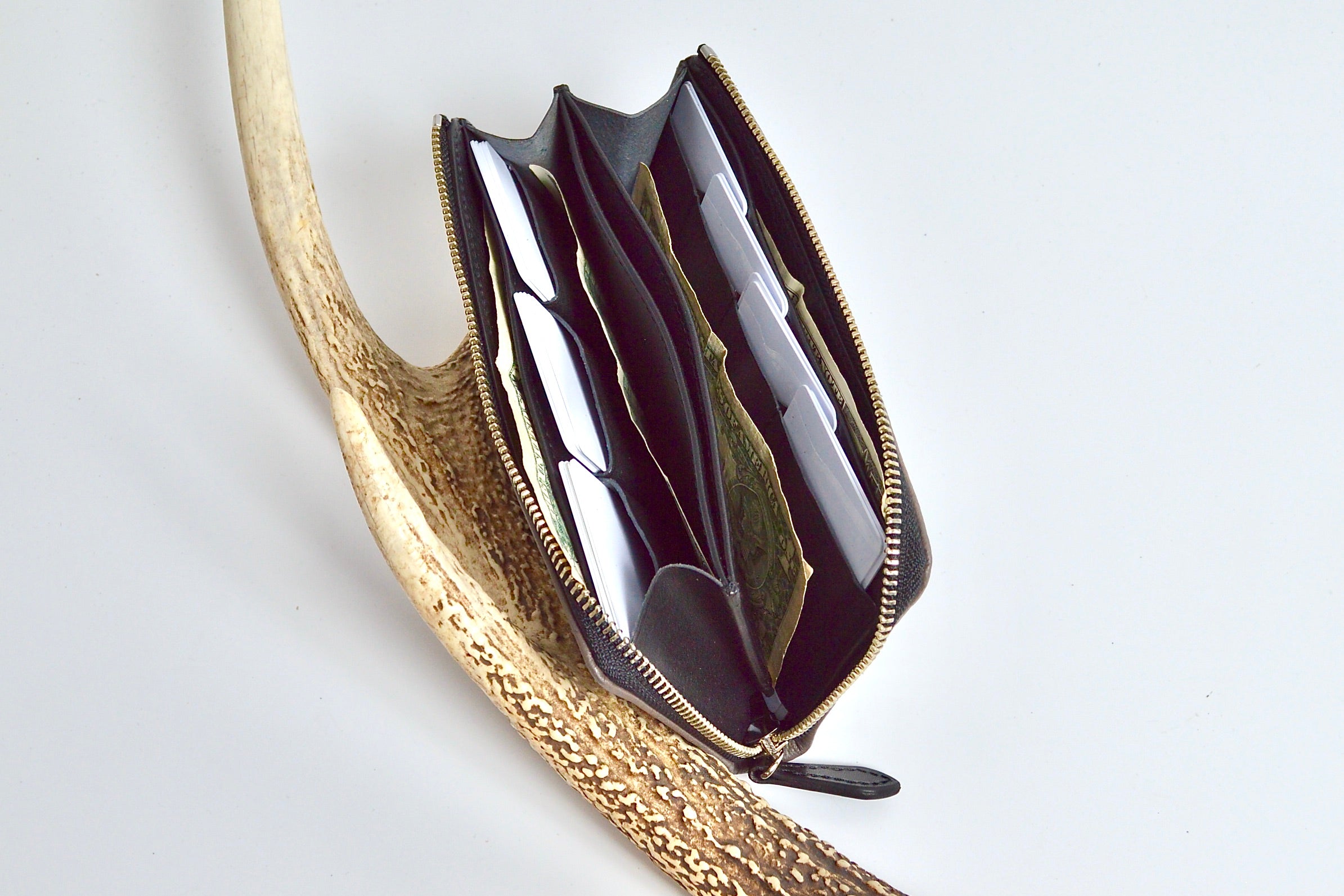 信州鹿革：Lジップウォレット　DLZ-100