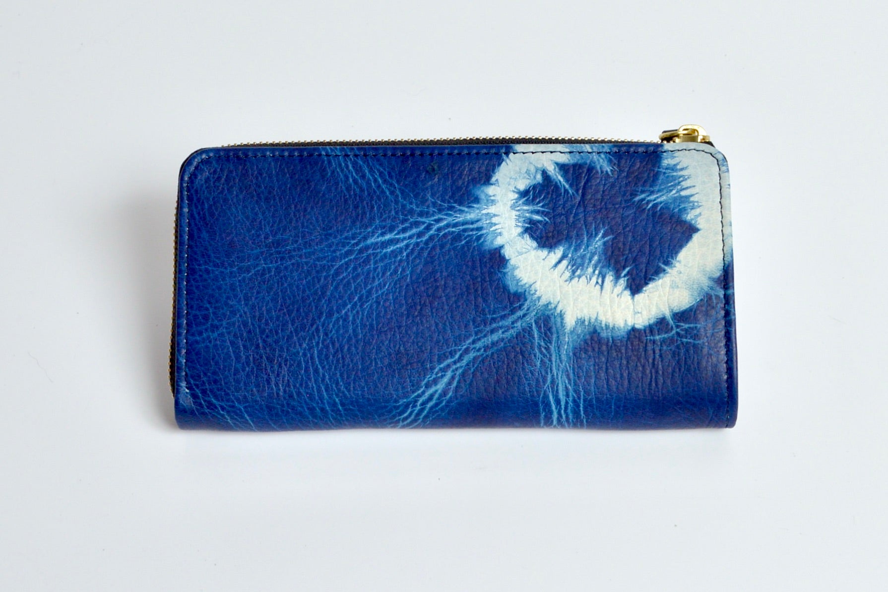 Aihaji Leather: L Zip Wallet ALZ-100S (Tie-dyed)