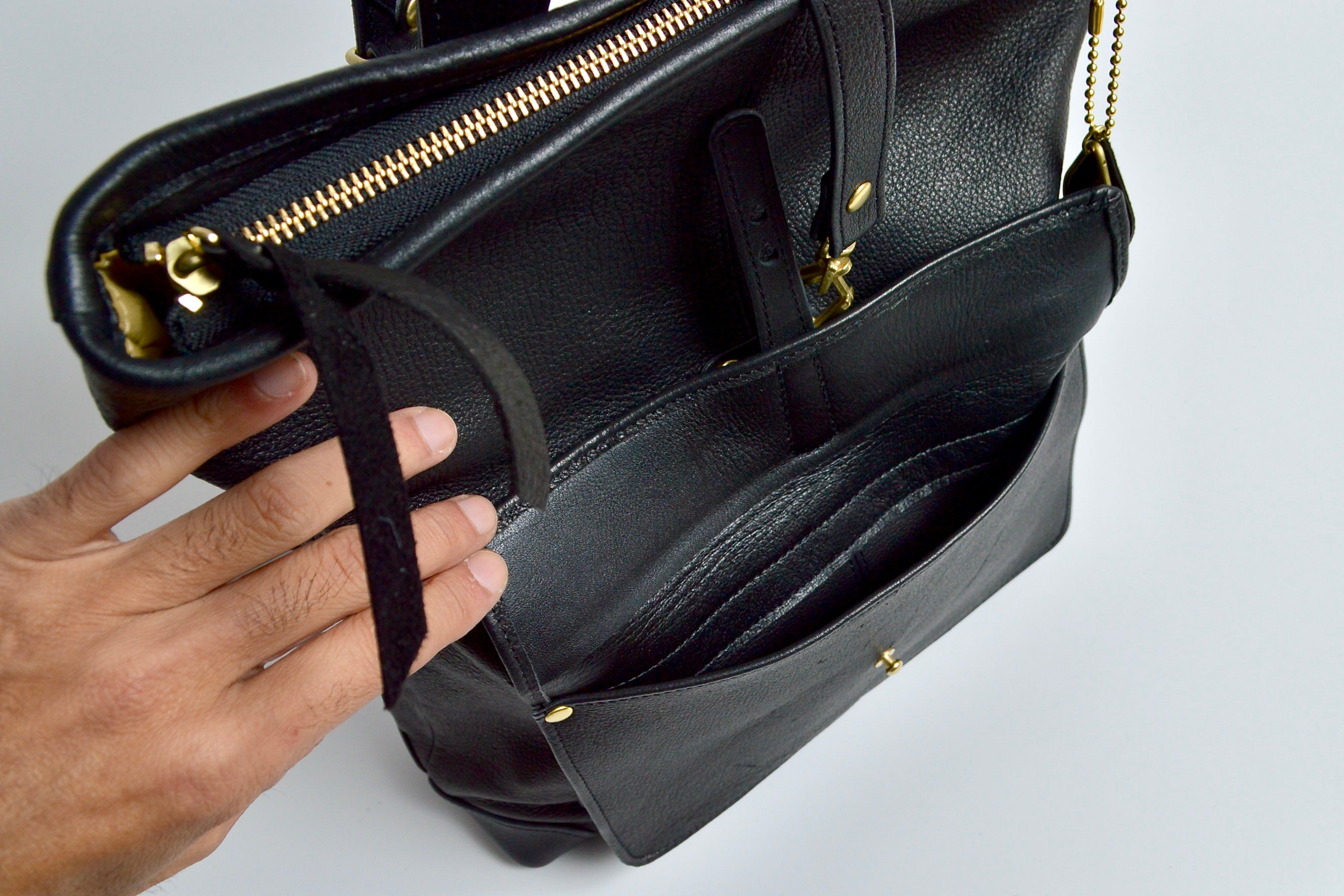 Shinshu deer leather backpack DWB-100