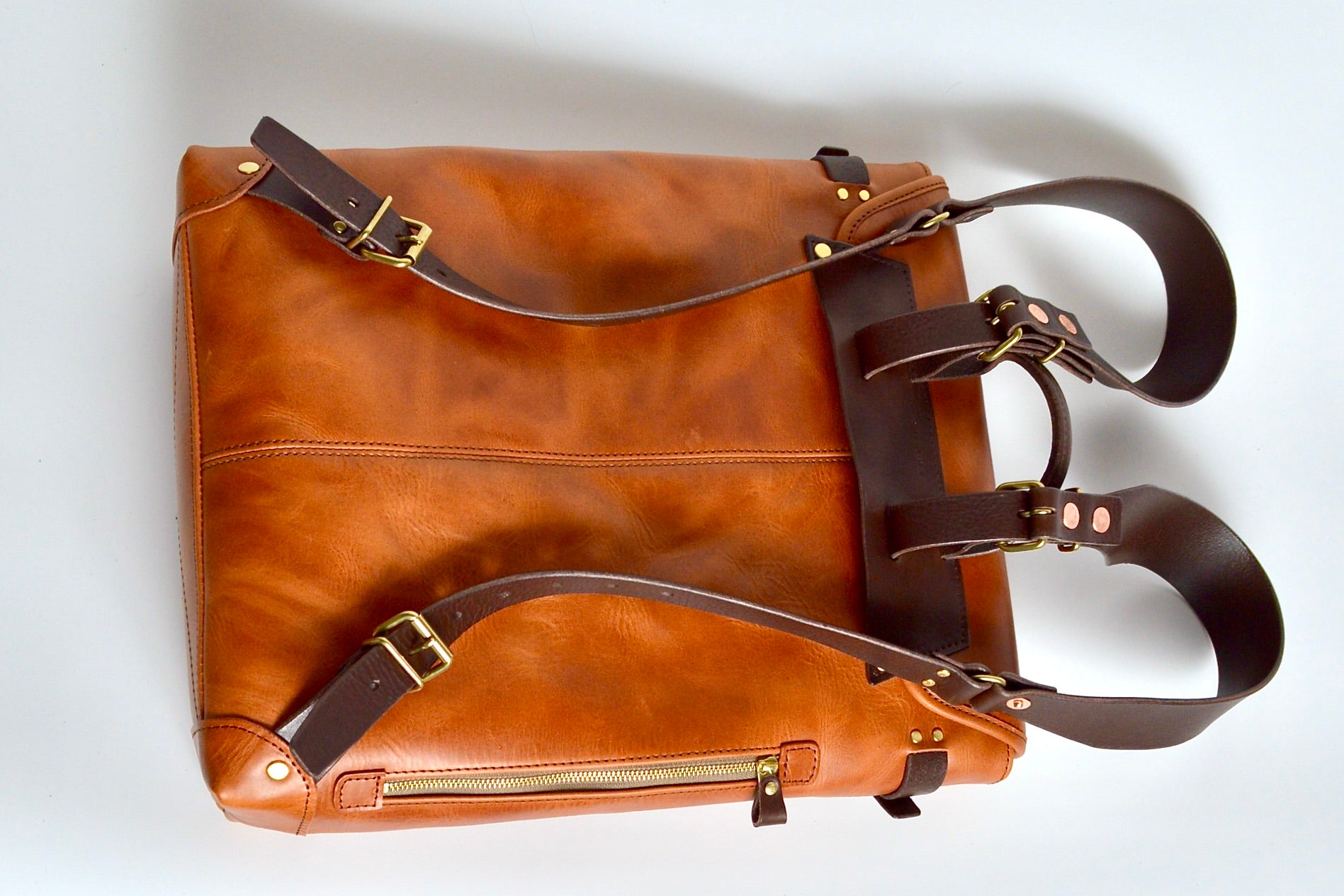 Leather backpack: WFB-100: flap type