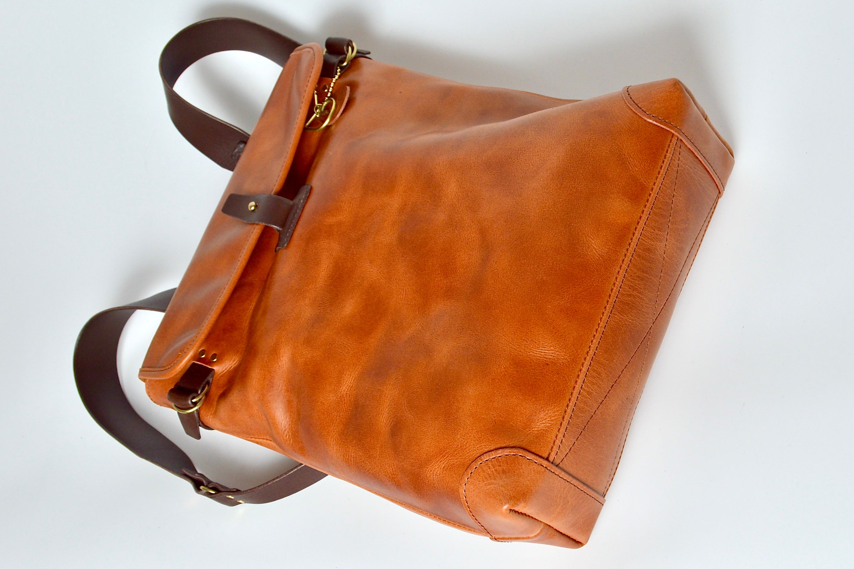 Leather backpack: WFB-100: flap type
