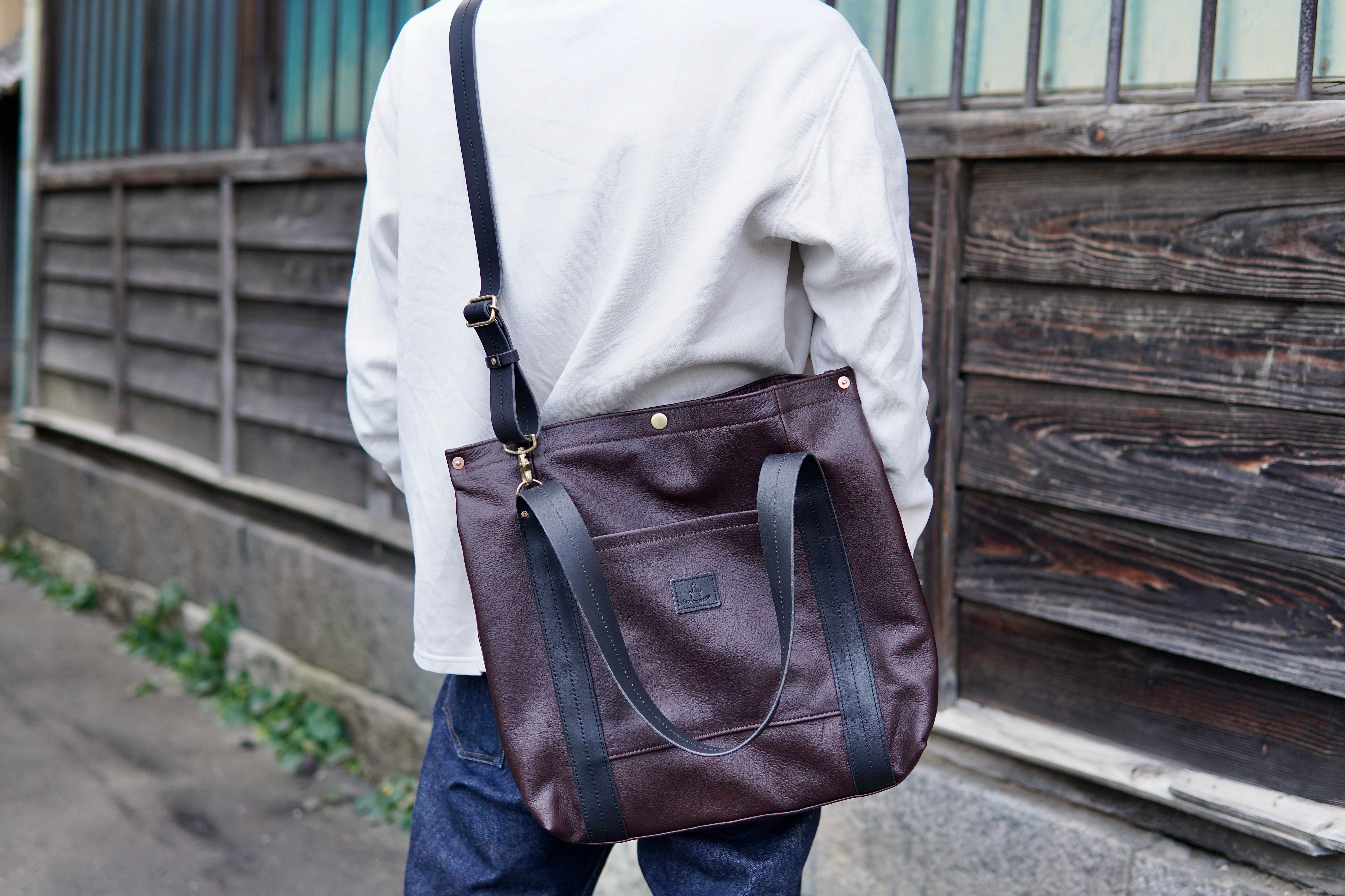 ヴィンテージトート：信州鹿革：DVT-100