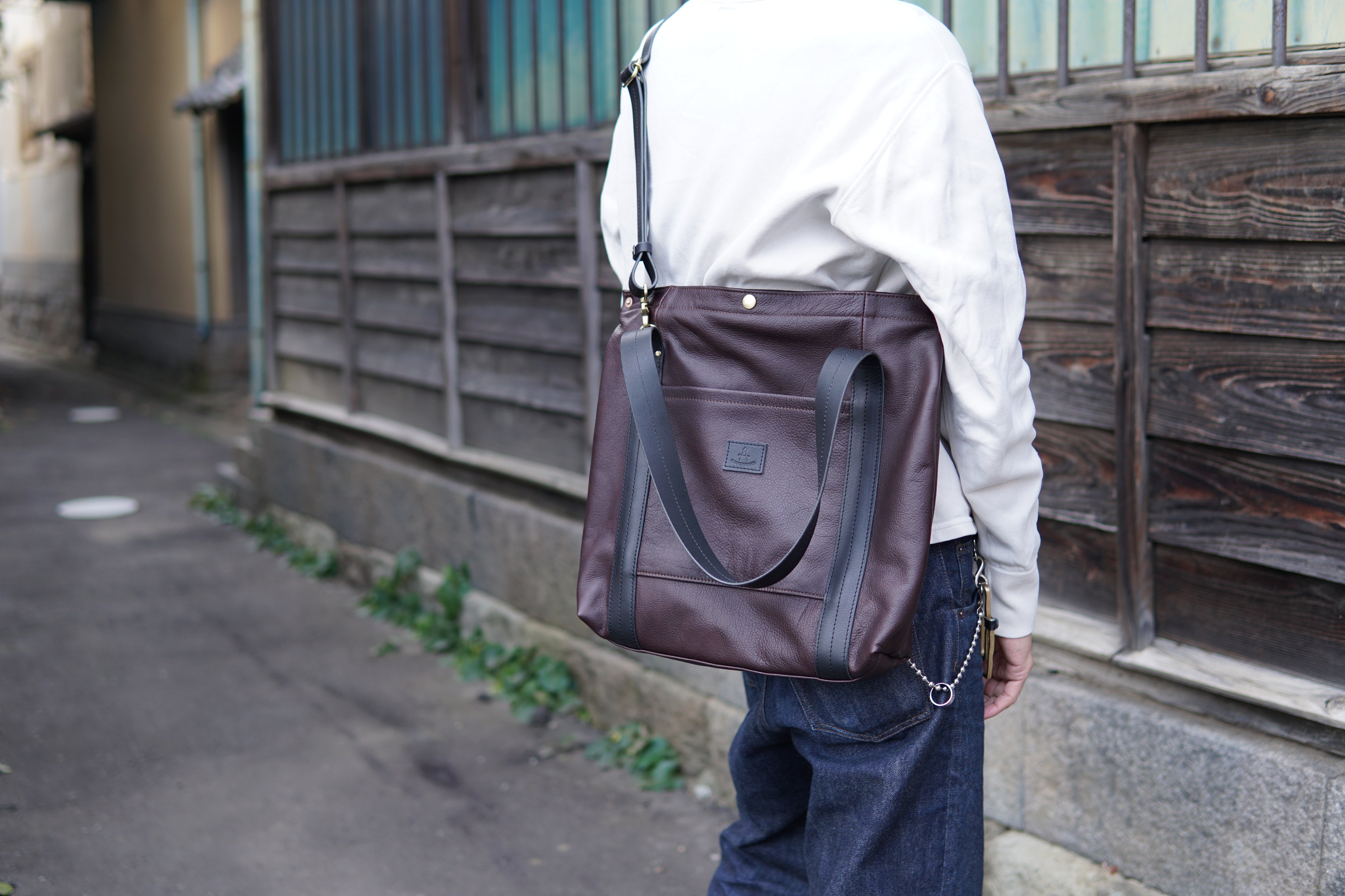 ヴィンテージトート：信州鹿革：DVT-100