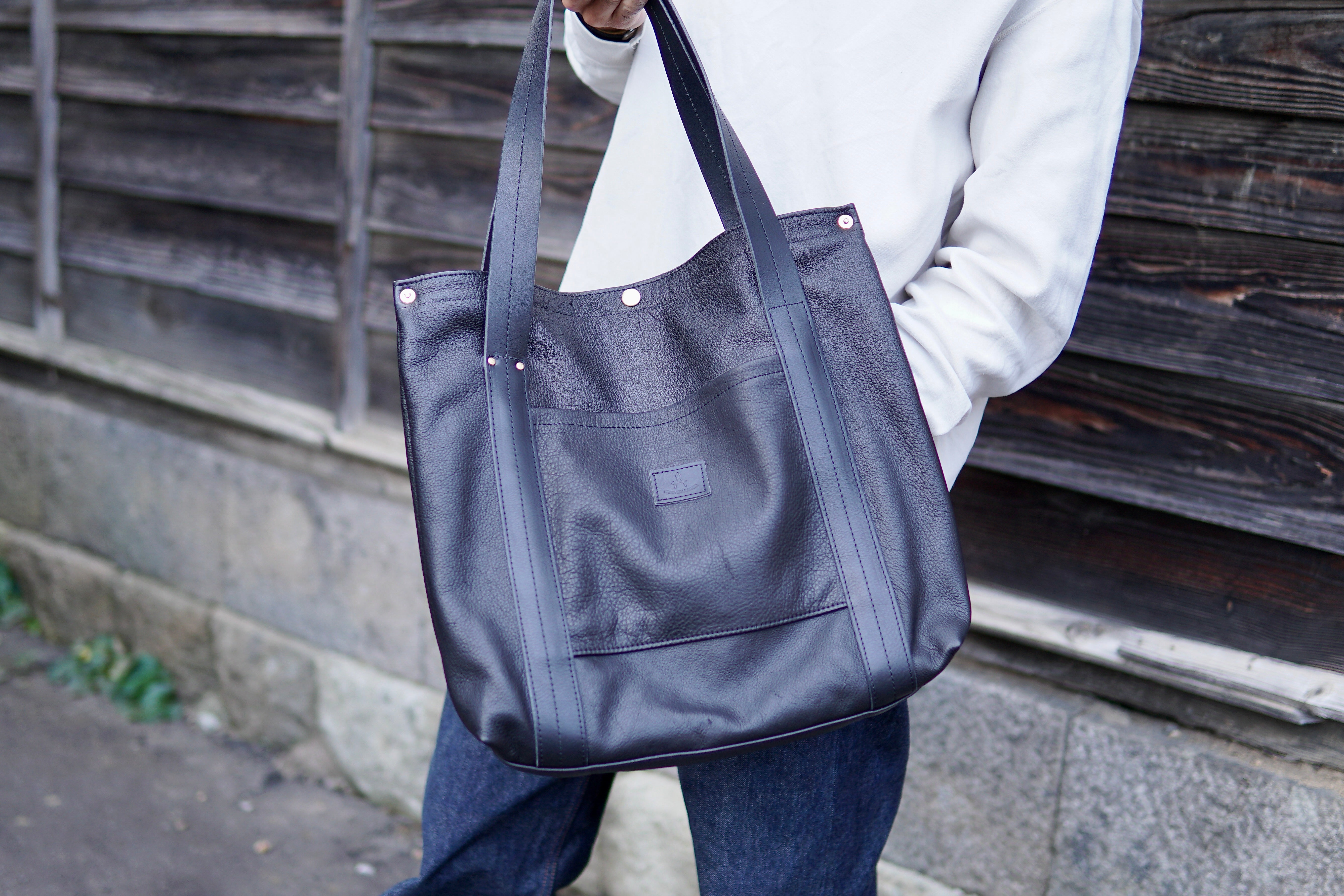 ヴィンテージトート：信州鹿革：DVT-100