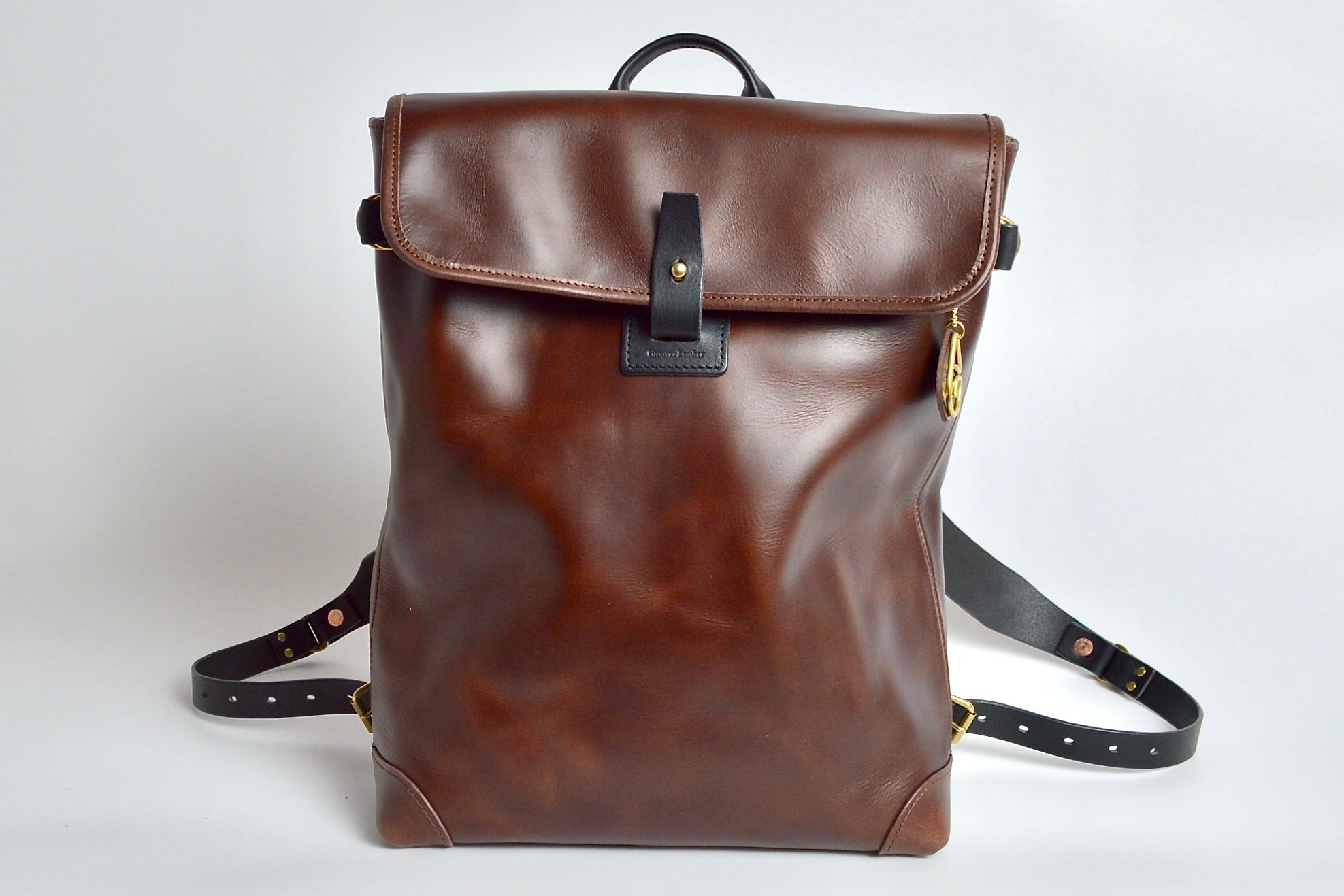 Leather backpack: WFB-100: flap type