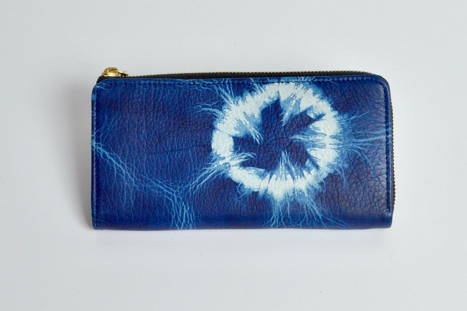 Aihaji Leather: L Zip Wallet ALZ-100S (Tie-dyed)