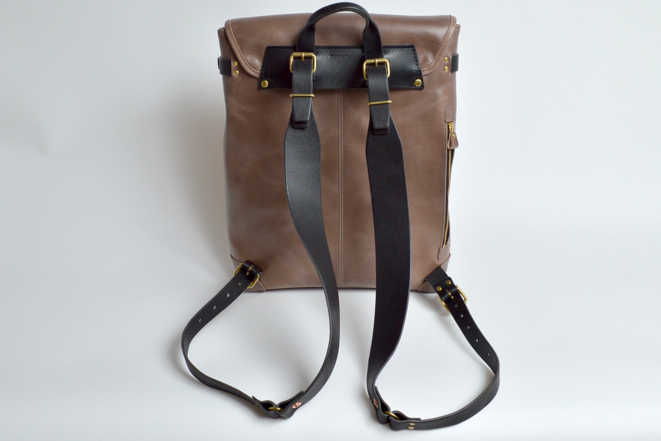Leather backpack: WFB-100: flap type
